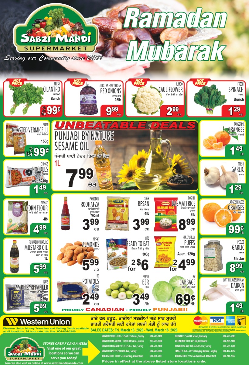 Lower Mainland Specials