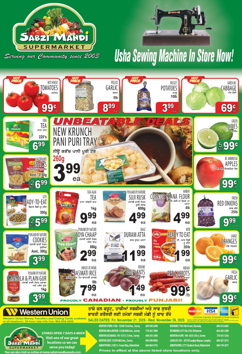 Lower Mainland Specials